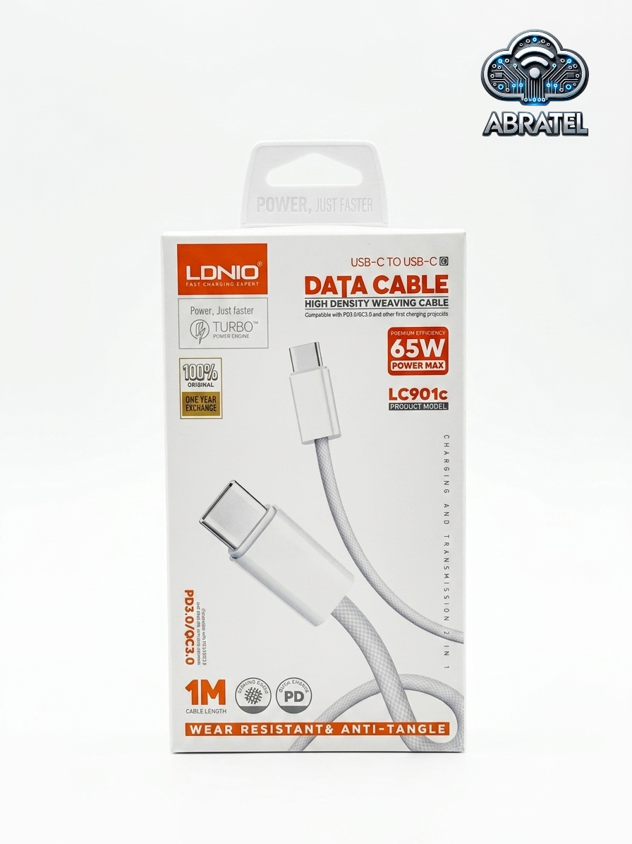 کابل کنفی تایپ سی LDINO LC901c نسخه 65 وات
