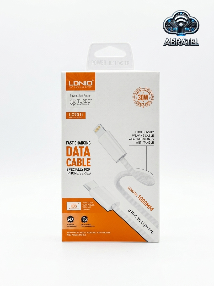 کابل شارژ آیفون تایپ C به لایتنینگ LDNIO LC901i فست شارژ