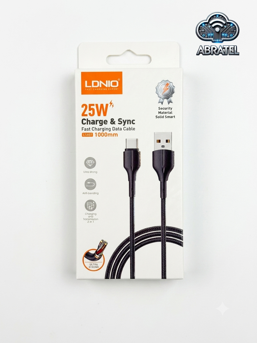 کابل شارژ کنفی USB به تایپ C الدینیو LDNIO LS851 فست شارژ