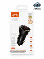 شارژر فندکی LDNIO C103 60W PD QC3.0 دو پورت